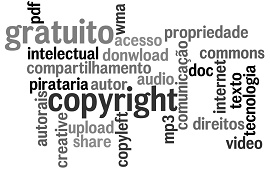 imagem escrito copyright e coisas relacionadas