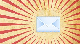 ícone do e-mail com luz ao redor