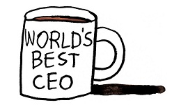 uma caneca escrito Worlds Best CEO
