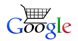 Carrinho de compras com logo do Google