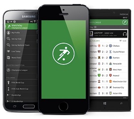 telas do aplicativo onefootball