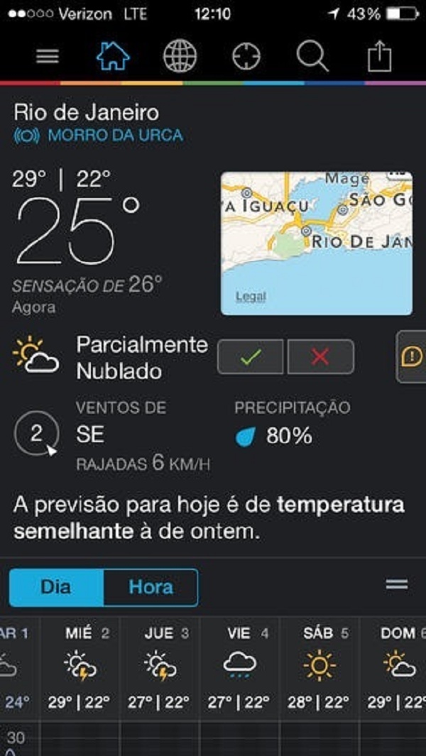Imagem mostra tela principal do app